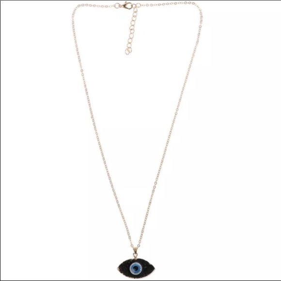 Evil Eye Druzy Necklace - Picture 6 of 8